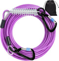 Snagle Paw 10FT Tie Out Cable for Dogs-1000LBS Break Strength,Heavy Duty Dog Leads for Yard with Shock Absorbing Spring & Swivel Hook,Dog Leash Cable for Outside,Dog Line Tether for Small Large Dogs