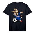 Dabbing Dog Cape Verde Soccer Fans T-Shirt - Graphic Print Men Women