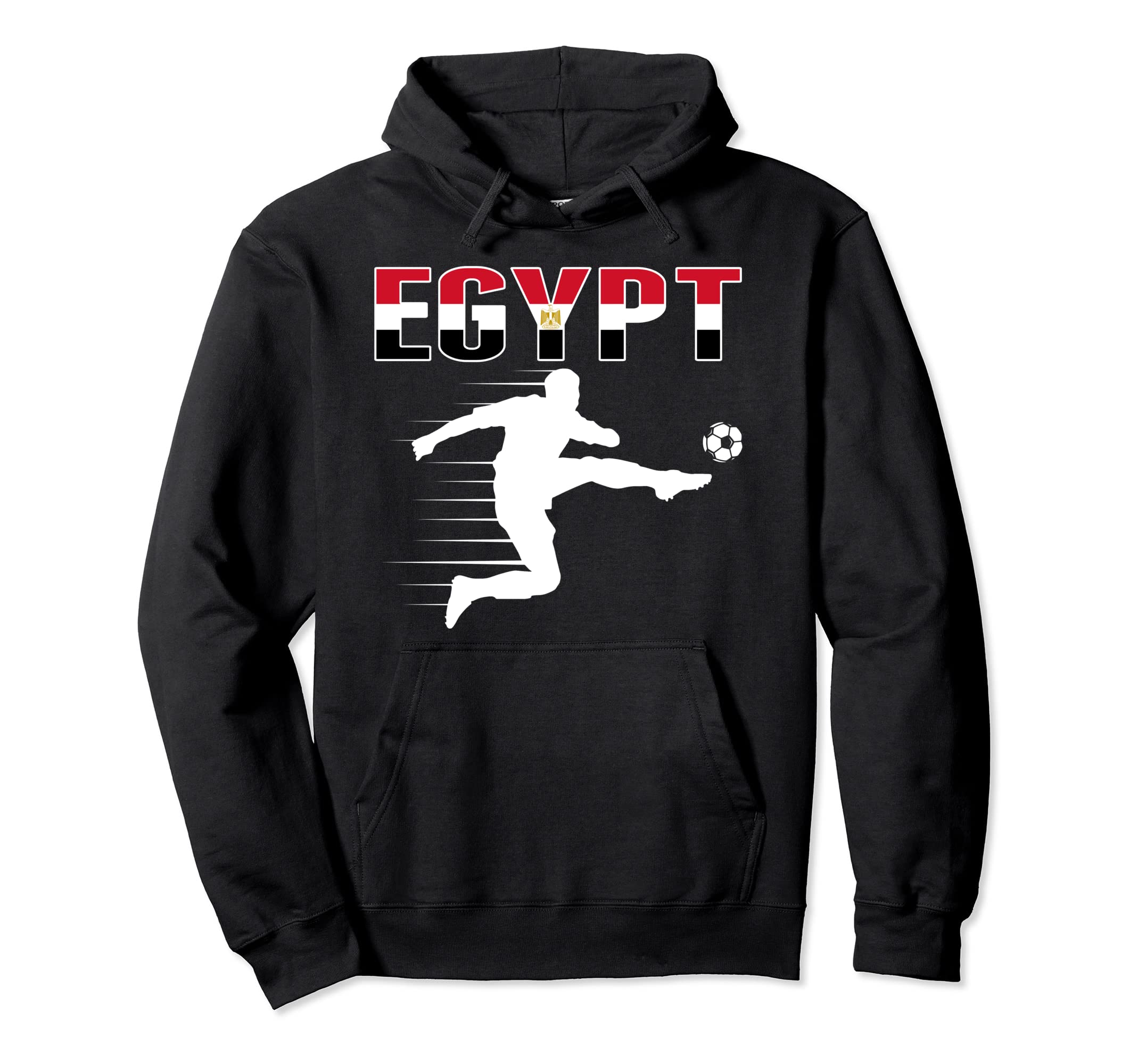 Egypt Soccer Lovers Jersey Support Hoodie - Fun Novelty Design Men Women