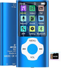 Portable 64GB MP3 Player with Bluetooth, MYMAHDI 1.8" HD LCD Screen MP4/MP3 Player Up to 128GB, Music Player with Video, Music, FM Radio, E-Book Reader, Voice Record, Photo Viewer, Darkblue