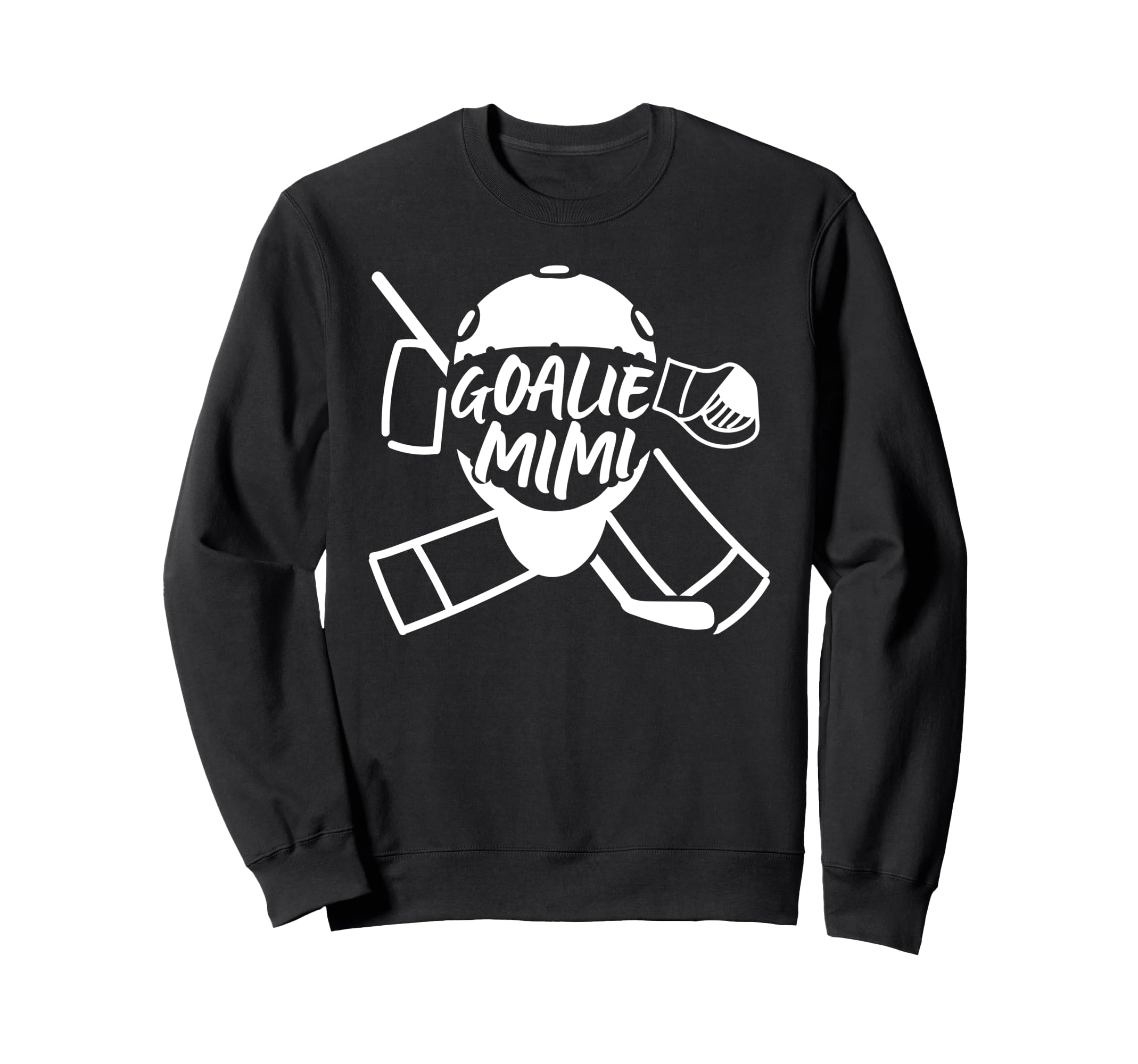 Ice Hockey Goalie Mimi Hockey Sweatshirt - Minimalist Print Men Women