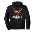 Santas Goalkeeper Reindeer Funny Hoodie - Unique Graphic for Adults