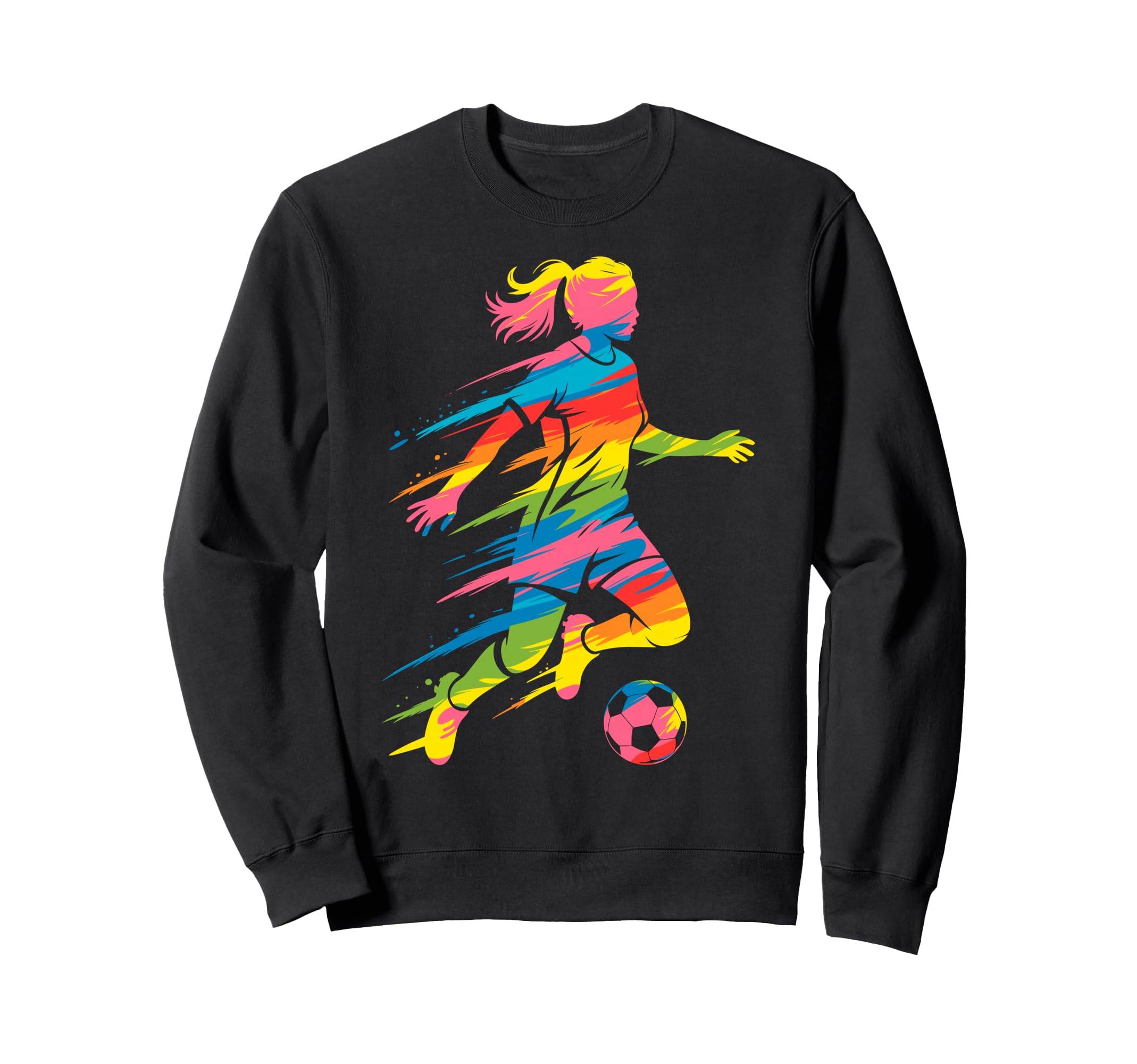 Colorful Funny Soccer Fan Dad Mom Game Sweatshirt - Trendy Graphic Unisex