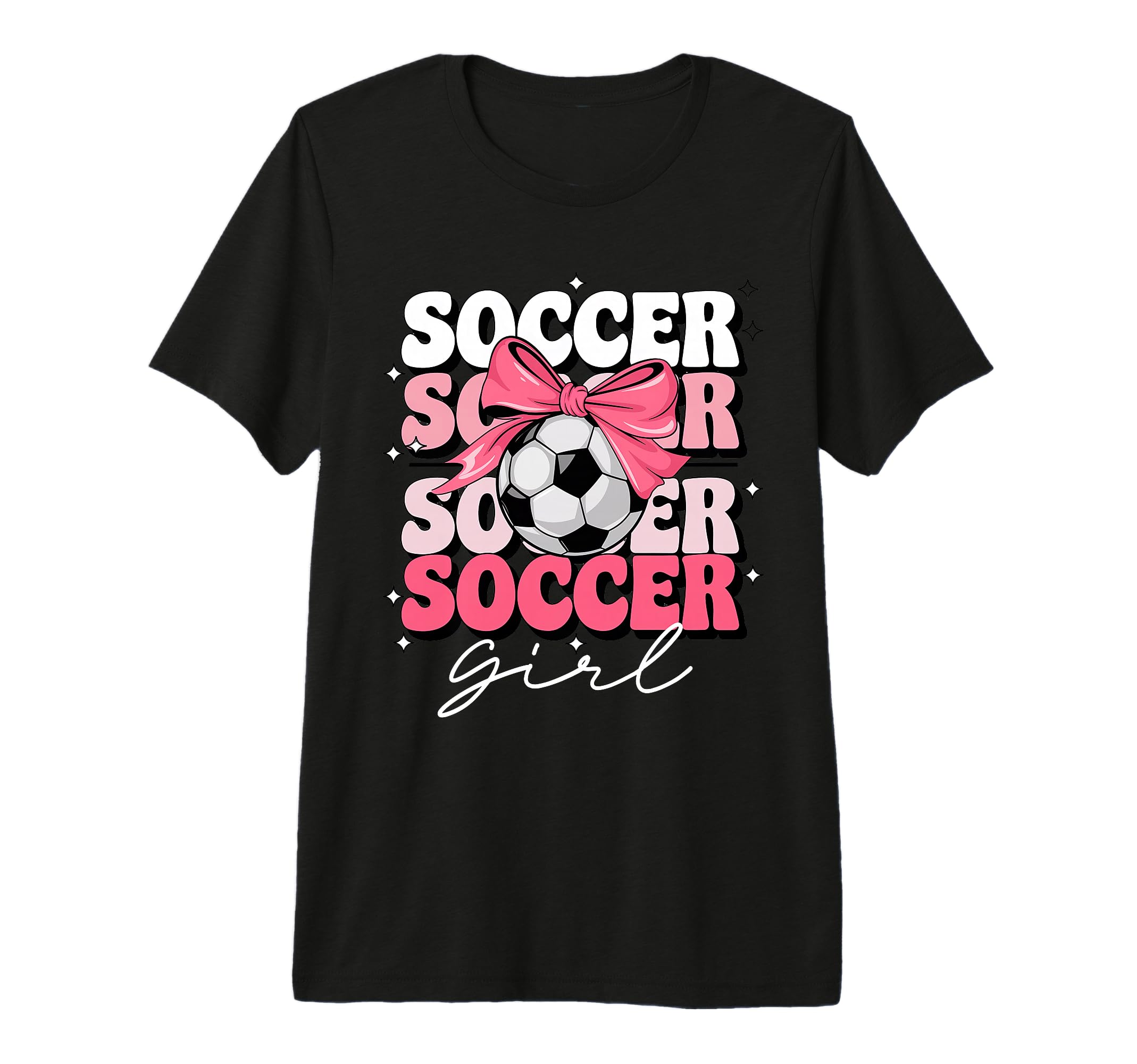 Groovy Soccer Coquette Bow Soccer Tri Blend T-Shirt - Trendy Graphic Unisex