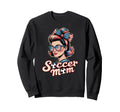Patriotic Soccer Mom American Flag Sweatshirt - Graphic Print Men Women