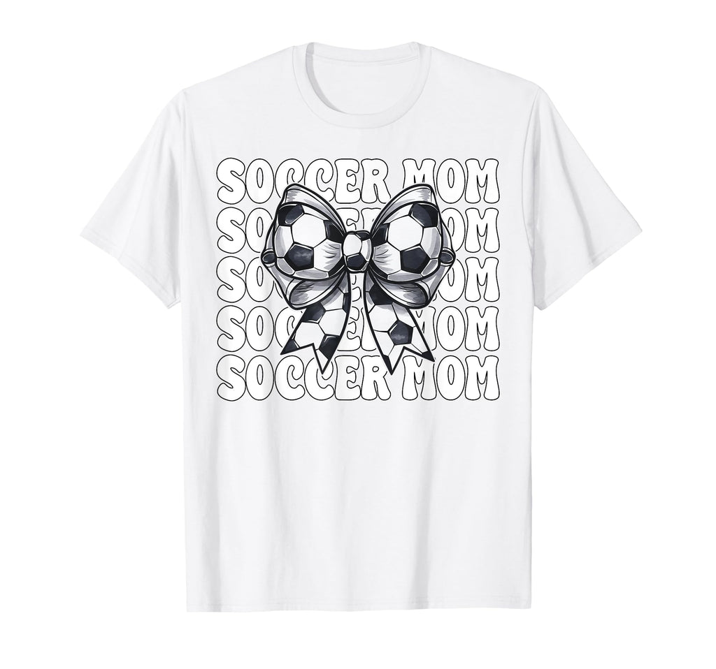 Soccer Mom Soccer Mama Mothers Day Coquette T-Shirt - Graphic Print Unisex