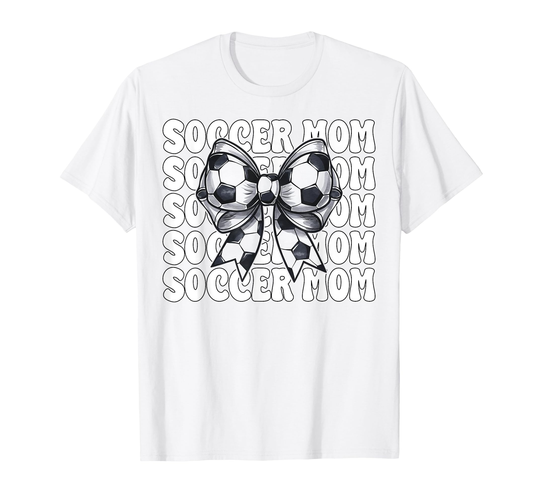 Soccer Mom Soccer Mama Mothers Day Coquette T-Shirt - Graphic Print Unisex
