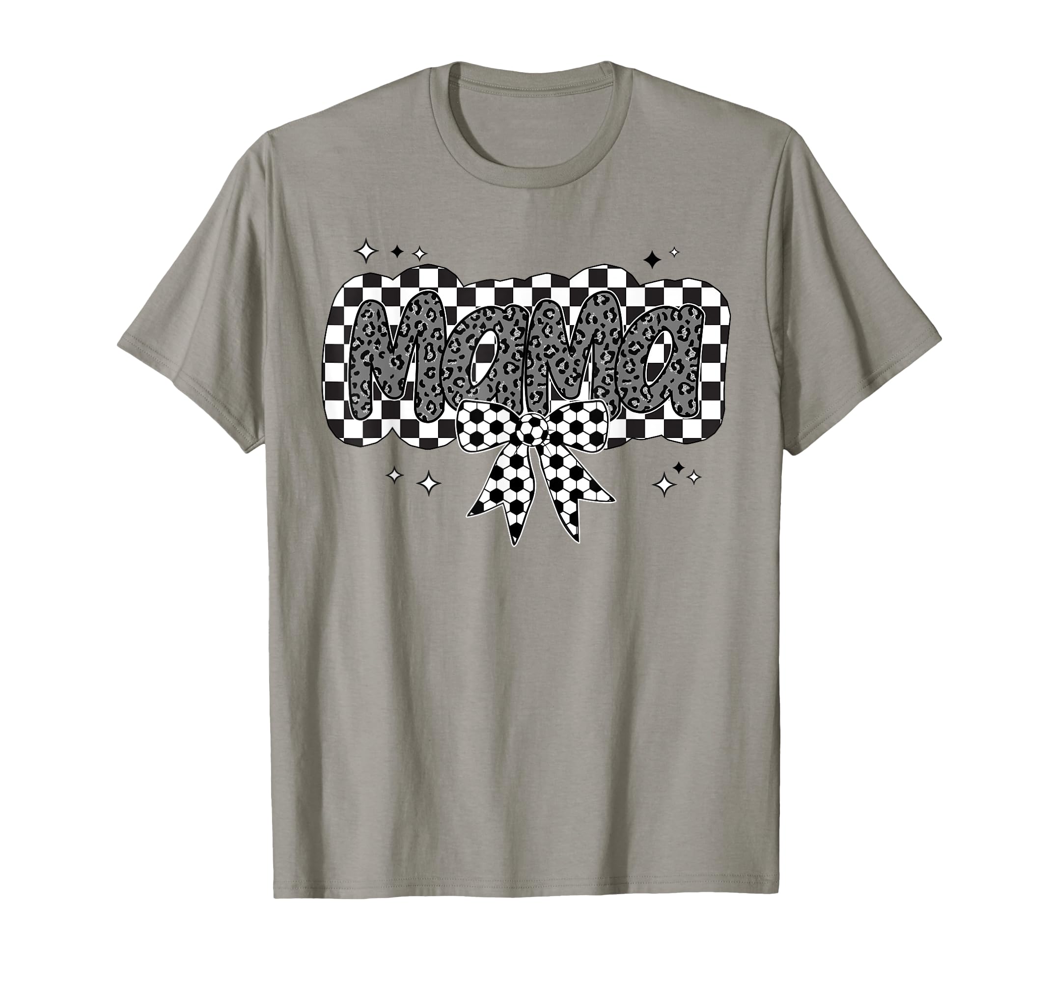 Checkered Coquette Soccer Mama Bow Game T-Shirt - Streetwear Style Unisex