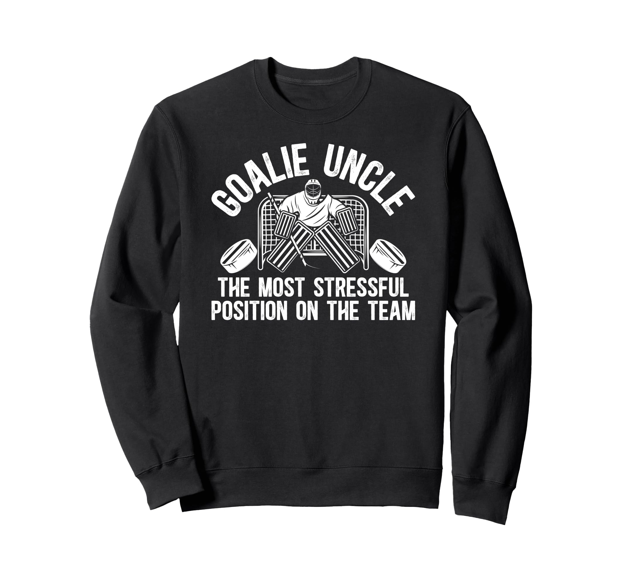 Funny Hockey Goalie Uncle Hockey Sweatshirt - Graphic Print Men Women