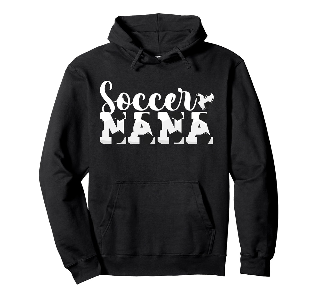 Soccer Nana Heart Grandma Nana Soccer Hoodie - Trendy Graphic Unisex