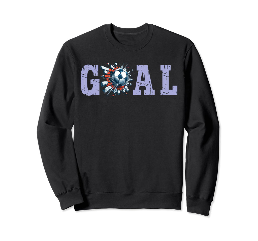 Goal Soccer Ball Break Wall Soccer Sweatshirt - Unique Graphic for Adults