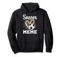 Soccer Meme Leopard Heart Matching Hoodie - Casual Everyday Wear Unisex