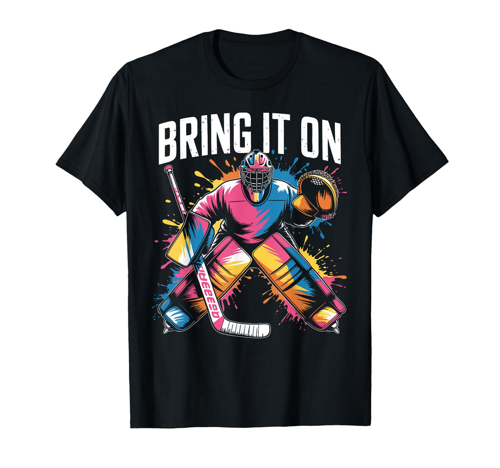 Ice Hockey Goalkeeper Artwork Hockey T-Shirt - Custom Art Print Unisex