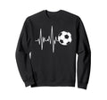 Soccer Heartbeat Ecg Ball Minimal Sweatshirt - Novelty Apparel Men Women