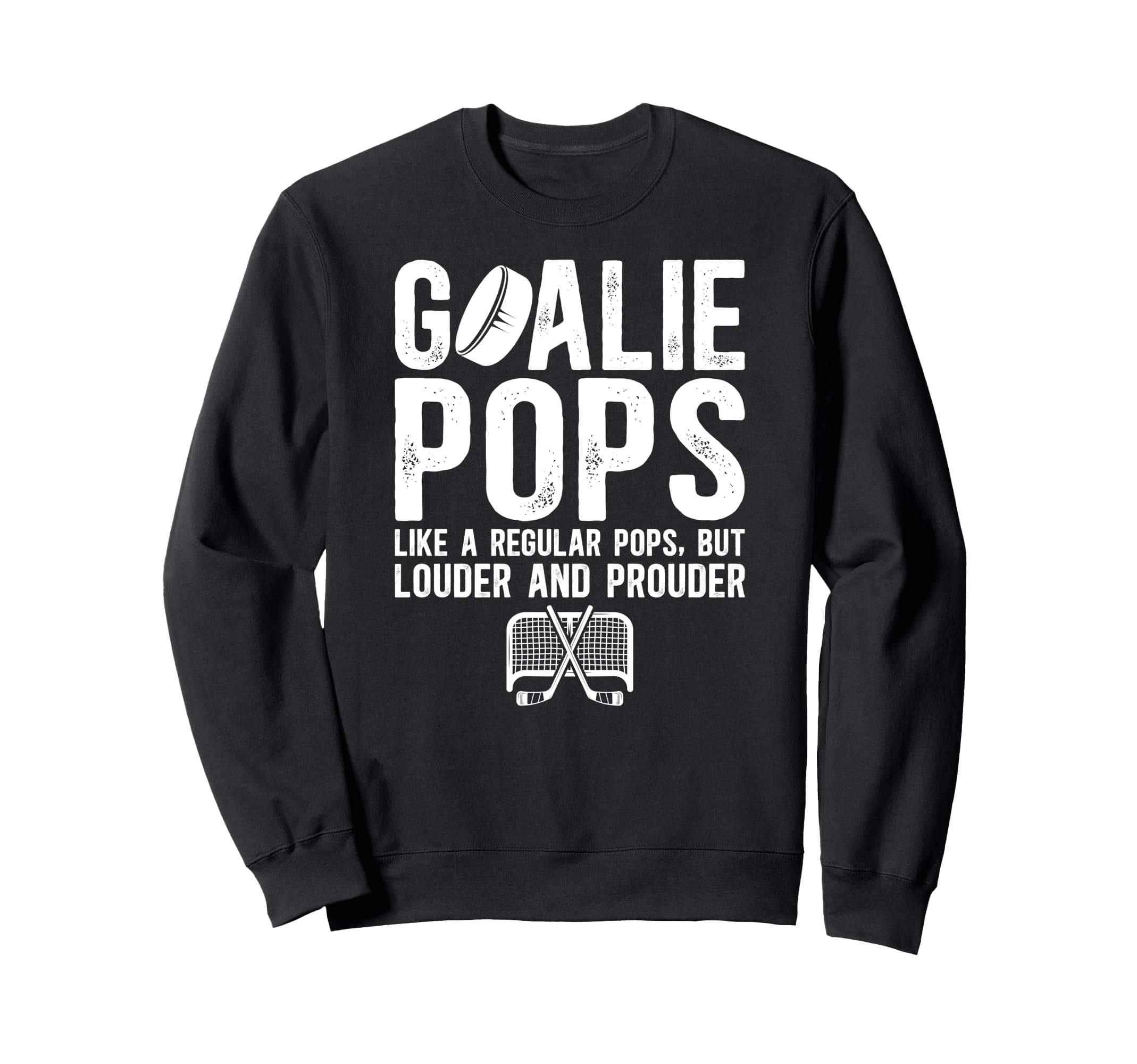 Hockey Goalie Pops Ice Hockey Sweatshirt - Trendy Graphic for Adults