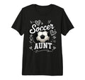 Soccer Aunt Heart Football Game Day T-Shirt - Minimalist Print Men Women