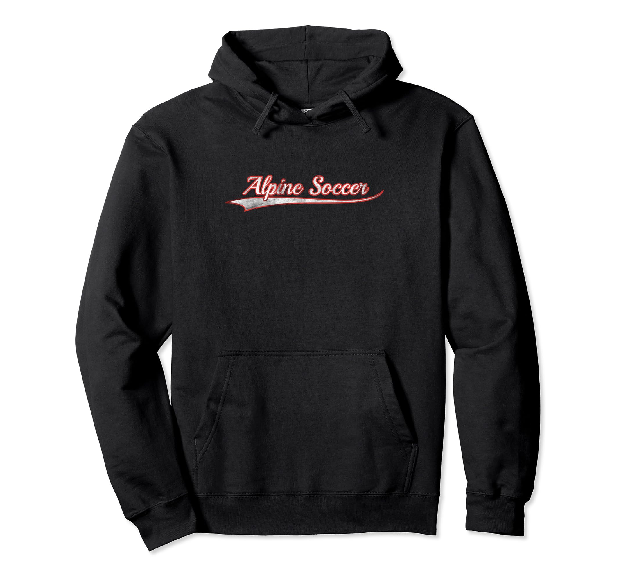 Alpine Soccer Varsity Distressed Hoodie - Fun Novelty Design Unisex