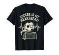 Soccer Is My Heartbeat Funny Football Lover T-Shirt - Trendy Graphic Unisex