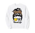 Nana Life Messy Bun Hair Funny Soccer Sweatshirt - Graphic Print Men Women