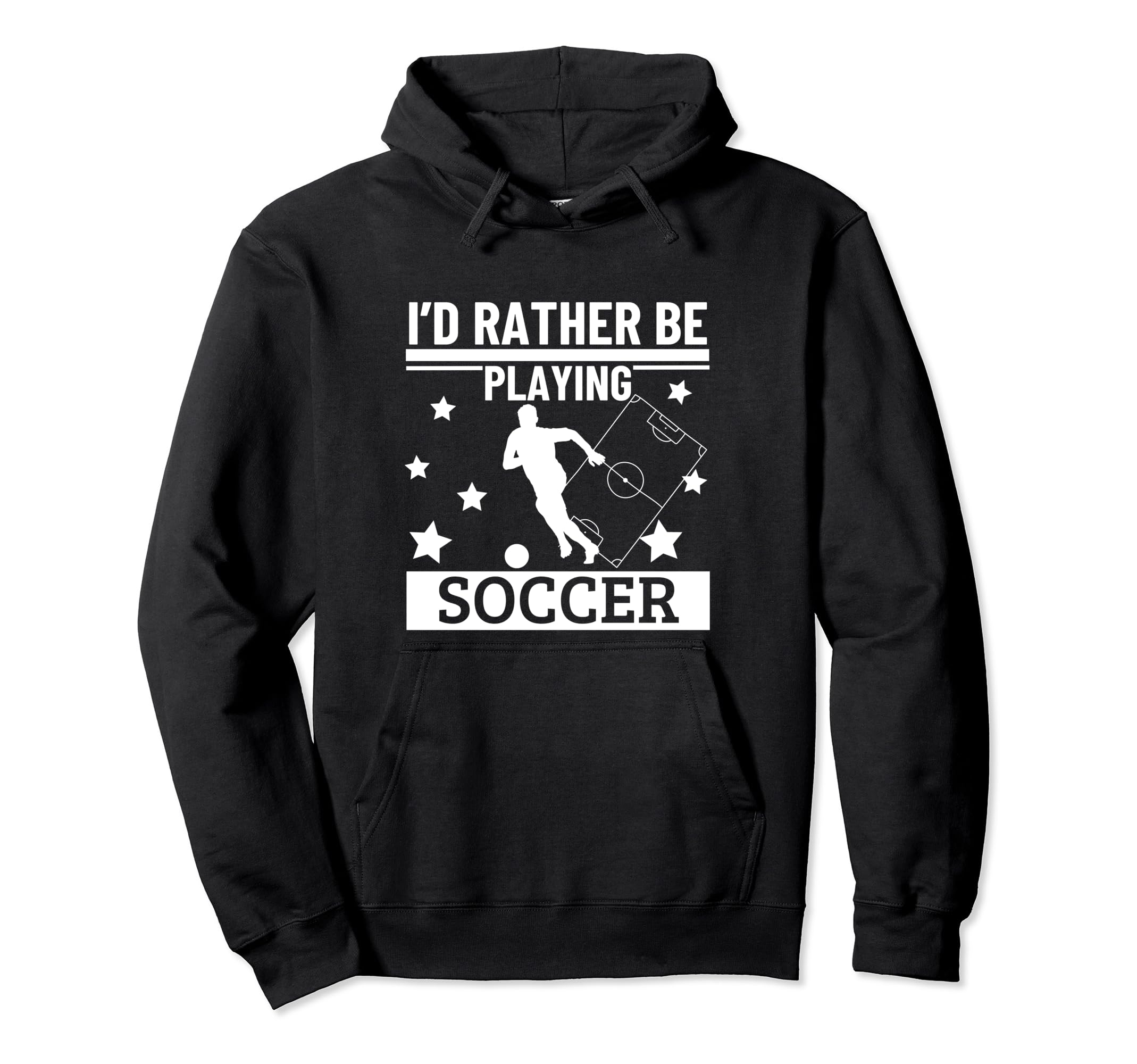 Id Rather Be Playing Soccer Funny Hoodie - Casual Everyday Wear for Adults