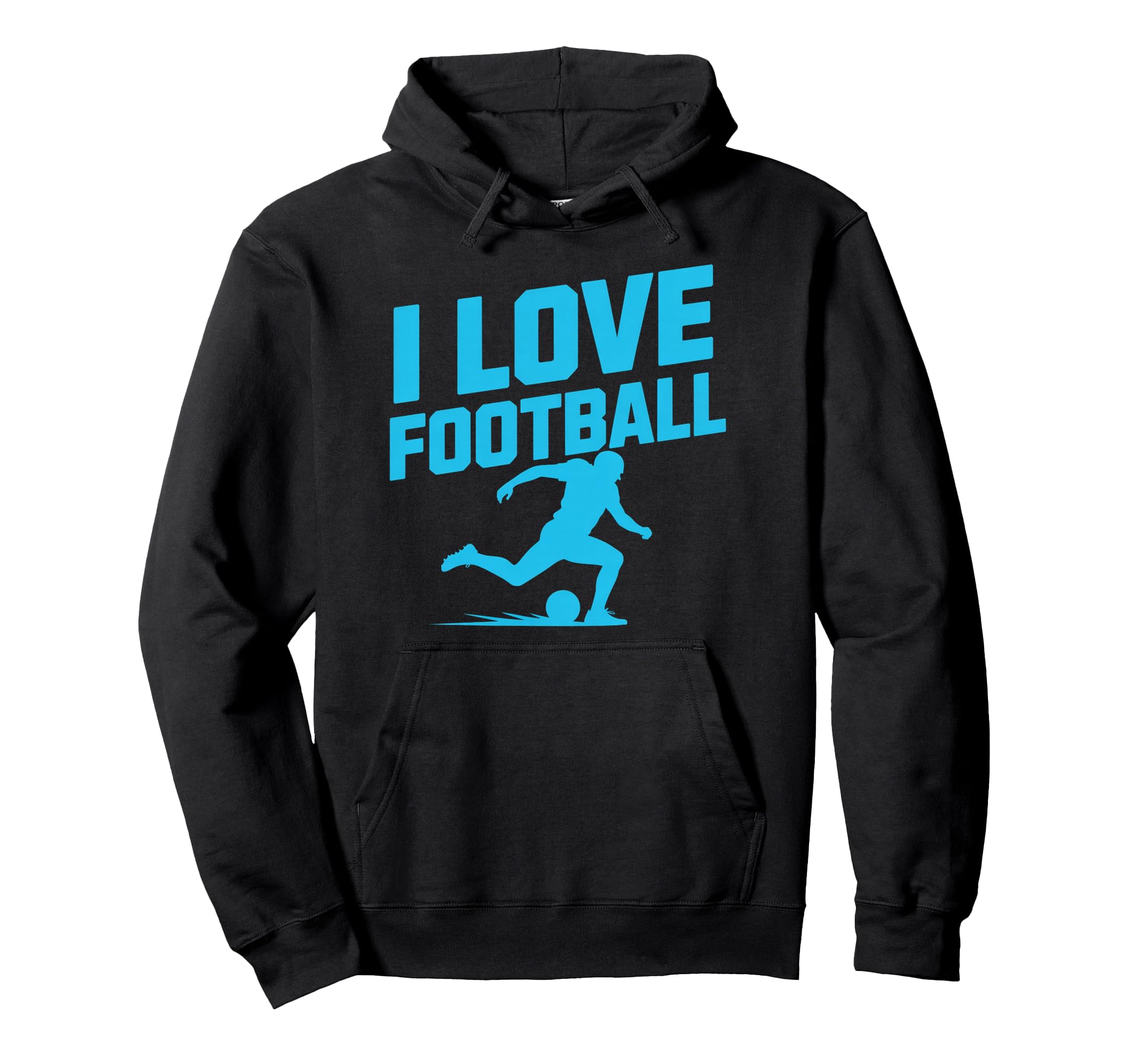 I Love Football Soccer Player Passion Fan Hoodie - Streetwear Style Unisex