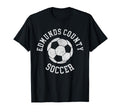 Edmunds County Soccer Distressed 90S T-Shirt - Novelty Apparel Unisex