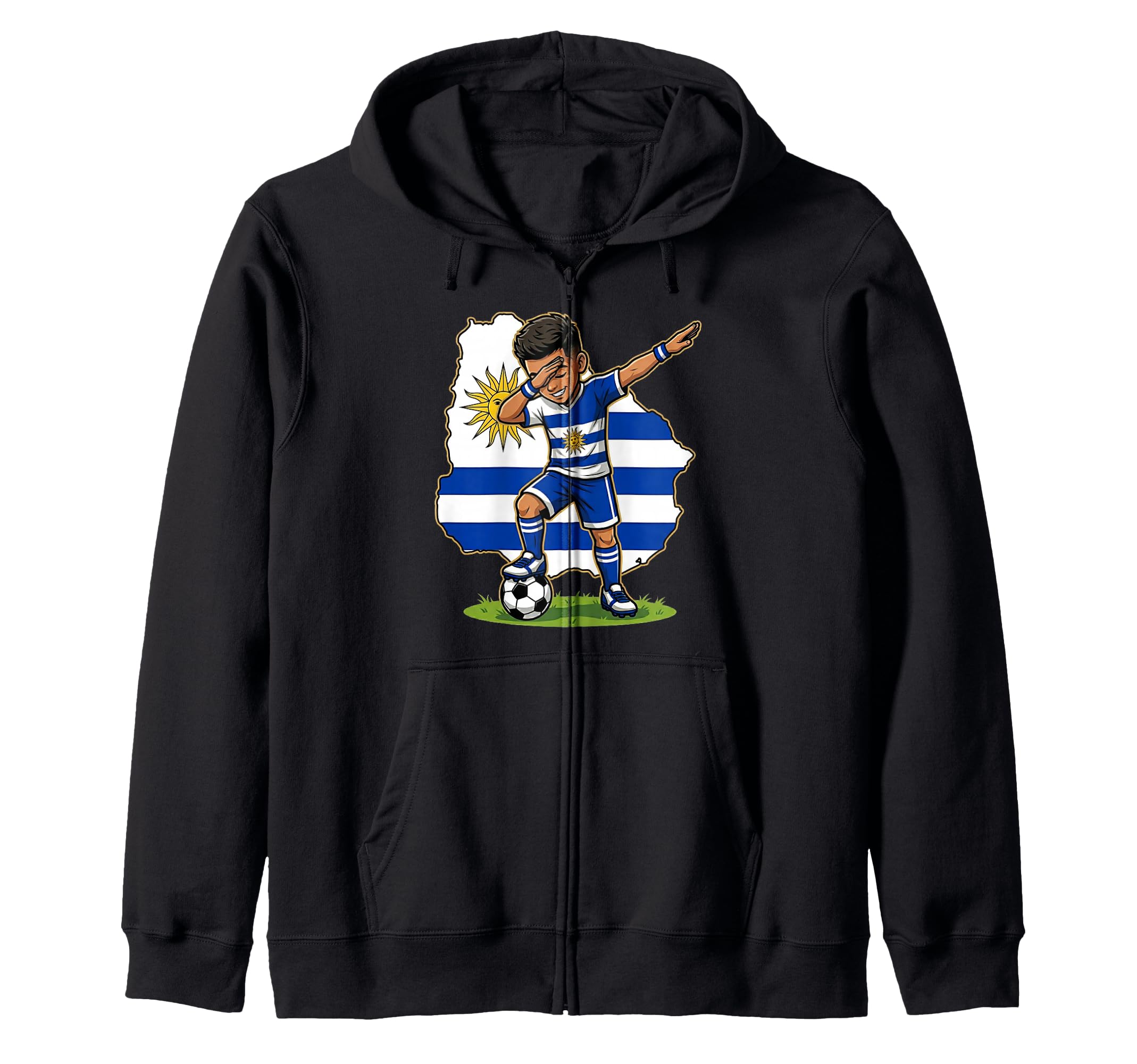 Uruguay Soccer Dab Flag T-Shirt - Trendy Graphic Men Women