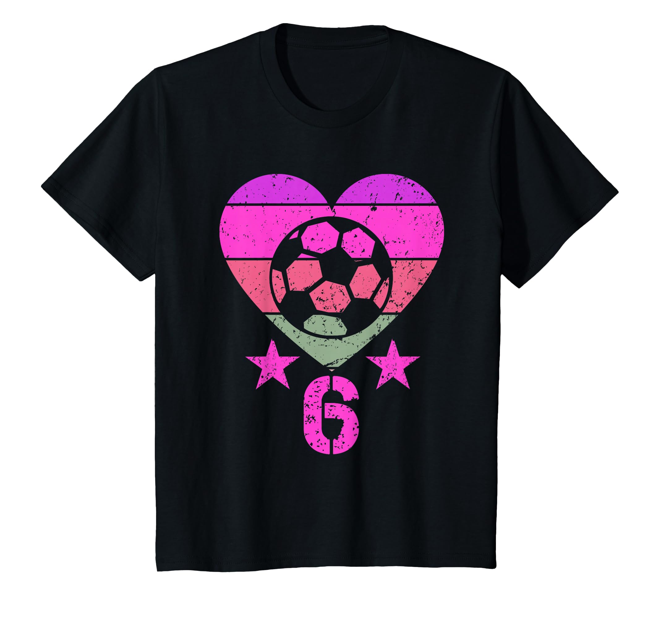 Soccer Birthday 6 Year Old Sixth 6Th T-Shirt - Streetwear Style Men Women