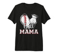 Ball Mama Baseball Soccer Heart Mom Both T-Shirt - Minimalist Print Unisex