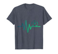 Soccer Heartbeat Line Football Love T-Shirt - Unique Graphic for Adults