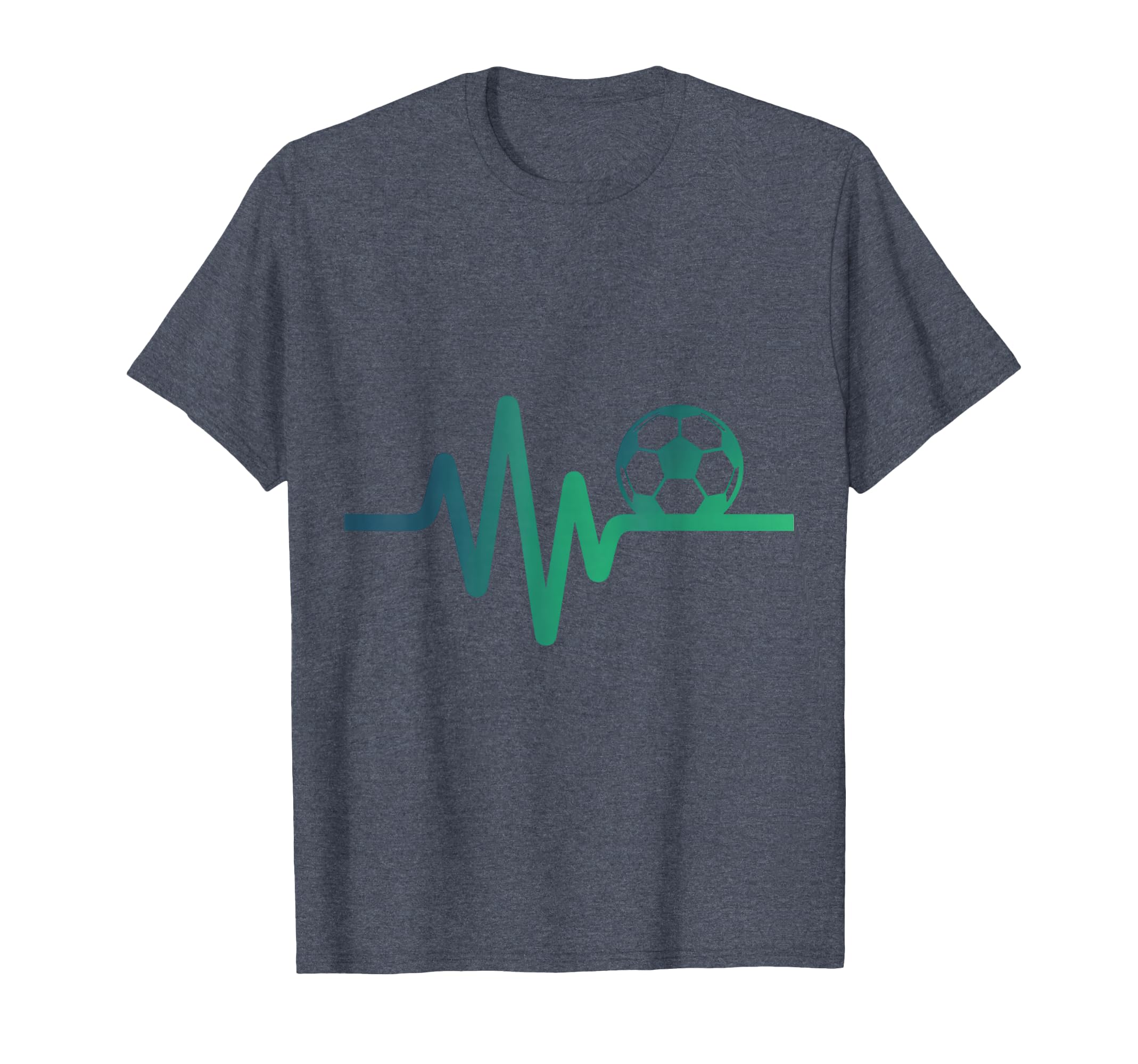 Soccer Heartbeat Line Football Love T-Shirt - Unique Graphic for Adults