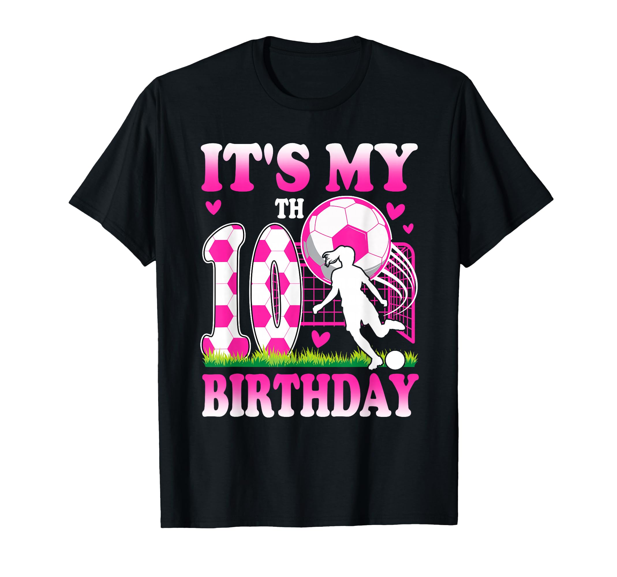 10 Year Old Birthday Soccer Themed T-Shirt - Fun Novelty Design for Adults