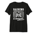 Raising Hockey Keeper Mom Ice Hockey T-Shirt - Minimalist Print for Adults