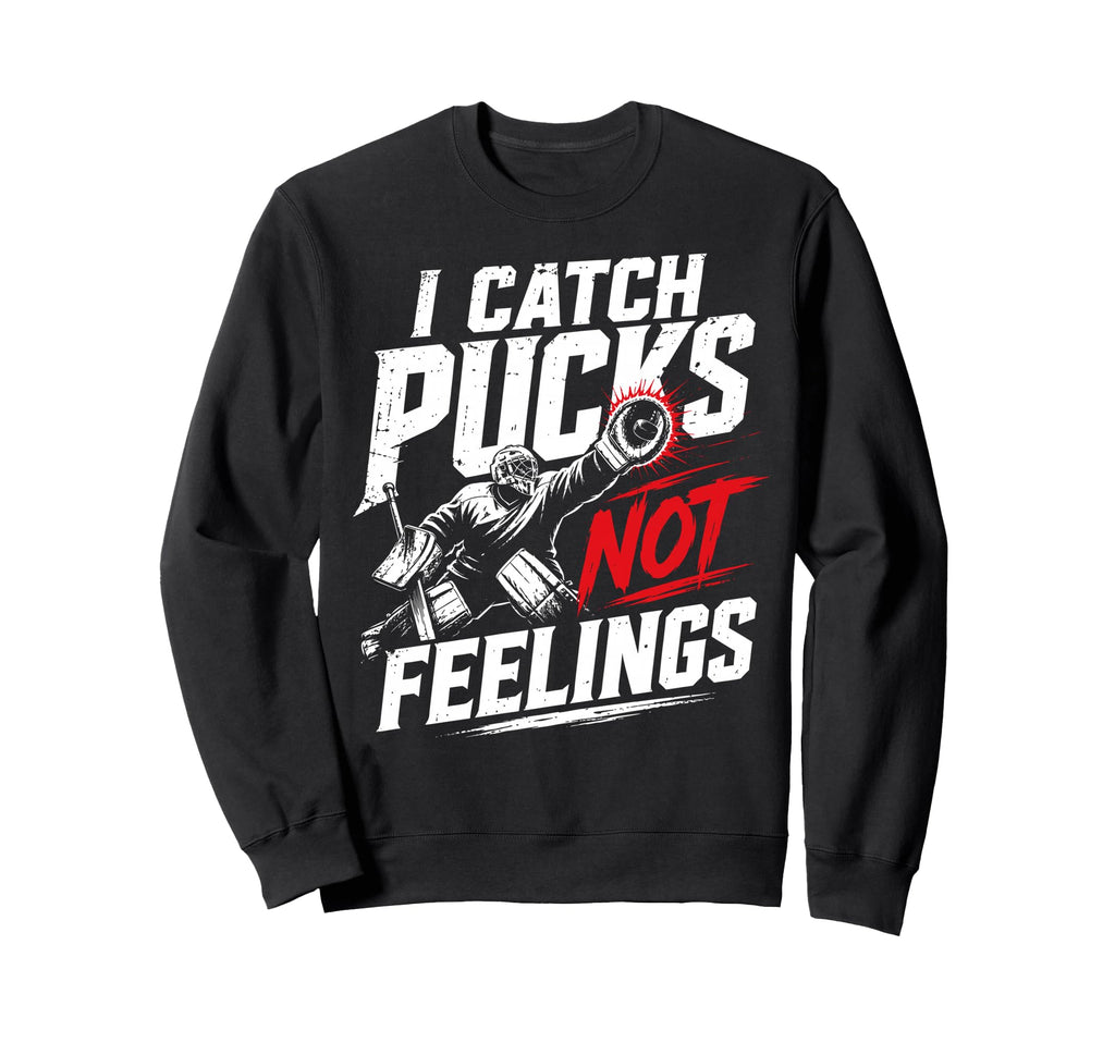 Funny Ice Hockey Goalkeeper Goalie Sweatshirt - Minimalist Print Men Women