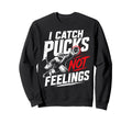 Funny Ice Hockey Goalkeeper Goalie Sweatshirt - Minimalist Print Men Women