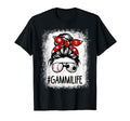 Bleached Gammi Life Soccer Messy Bun T-Shirt - Novelty Apparel Men Women