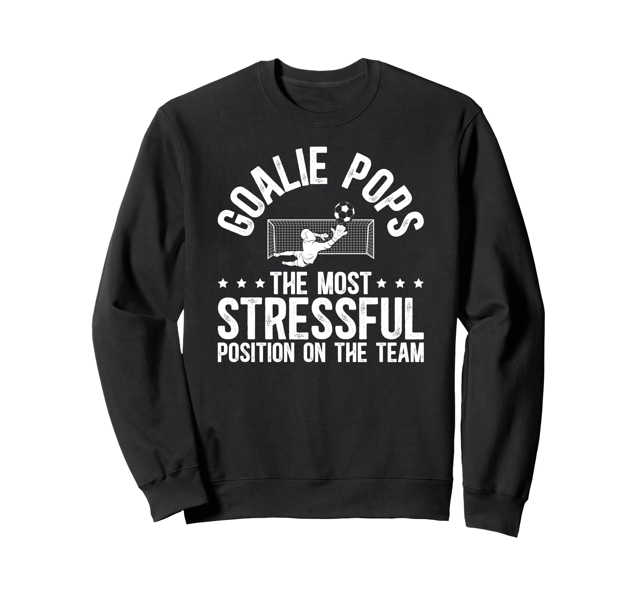 Soccer Goalie Pops Definition Sweatshirt - Minimalist Print for Adults