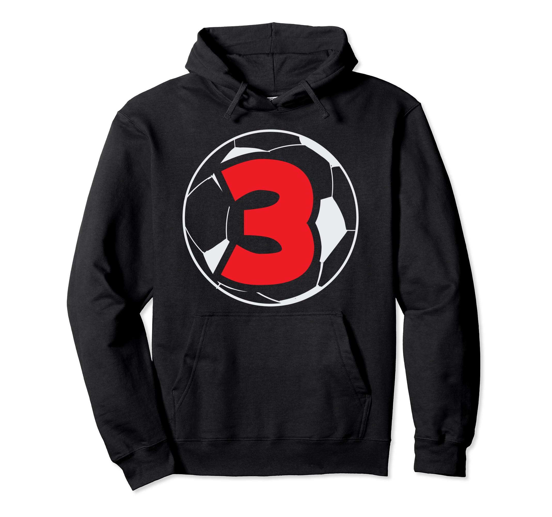 3Rd Birthday 3 Years Soccer Football Hoodie - Minimalist Print Unisex