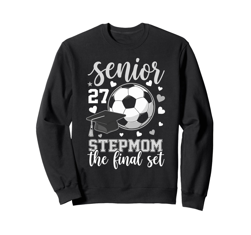 Soccer Senior 2027 Stepmom Sweatshirt - Fun Novelty Design for Adults