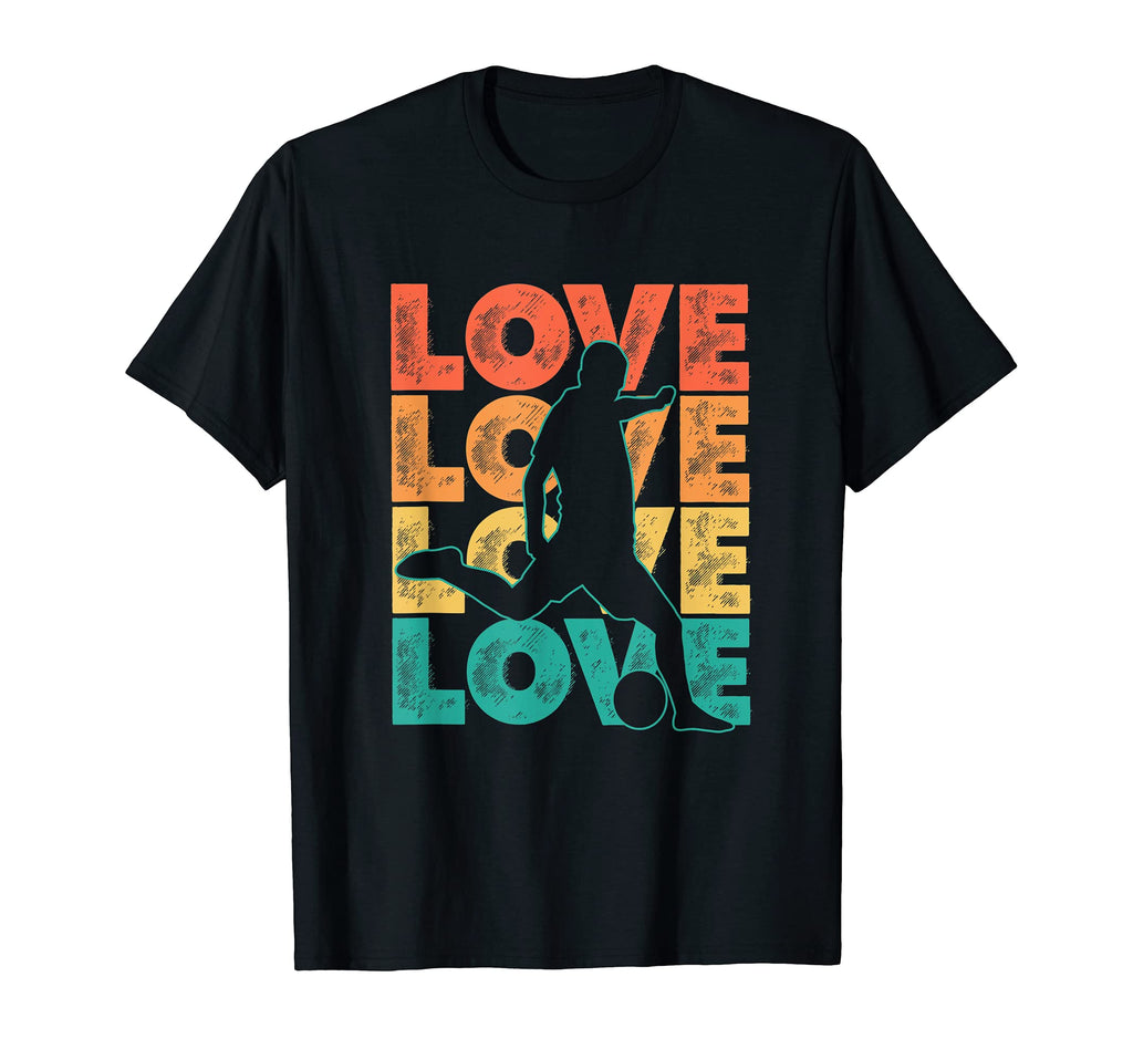 Footballer Love Word Theme Soccer T-Shirt - Fun Novelty Design Unisex