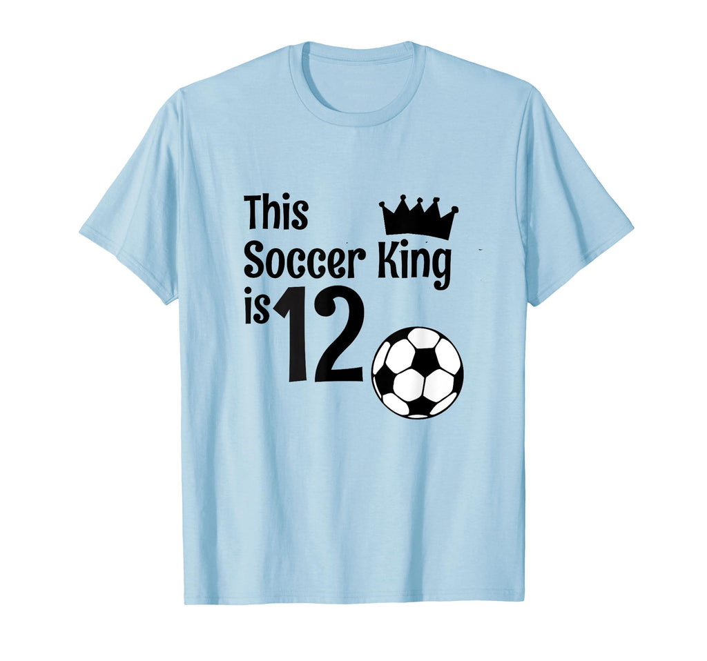 12 Year Old Soccer Birthday Party 12Th T-Shirt - Novelty Apparel Unisex