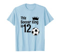12 Year Old Soccer Birthday Party 12Th T-Shirt - Novelty Apparel Unisex