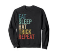 Eat Sleep Hat Trick Repeat Soccer Sweatshirt - Streetwear Style for Adults