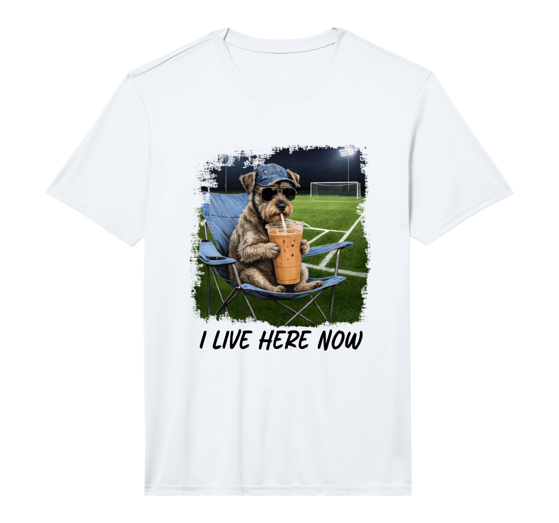 Soccer Dad I Live Here Now Soccer Mom T-Shirt - Fun Novelty Design Unisex