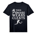 Soccer Princess Wears Cleats Football T-Shirt - Minimalist Print Unisex