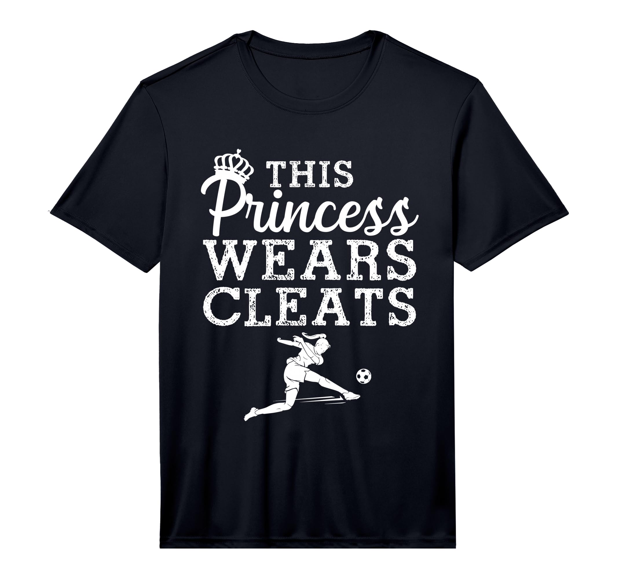 Soccer Princess Wears Cleats Football T-Shirt - Minimalist Print Unisex