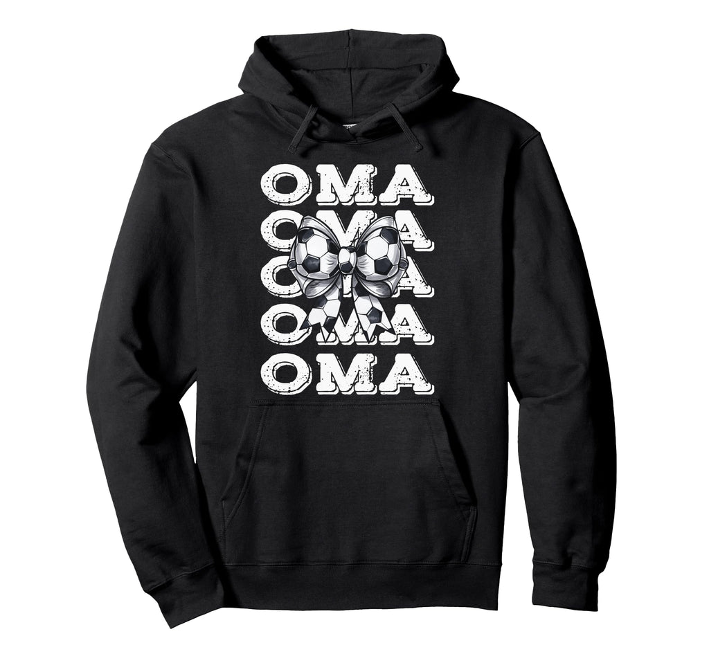 Coquette Soccer Oma Matching Family Bow Hoodie - Novelty Apparel for Adults