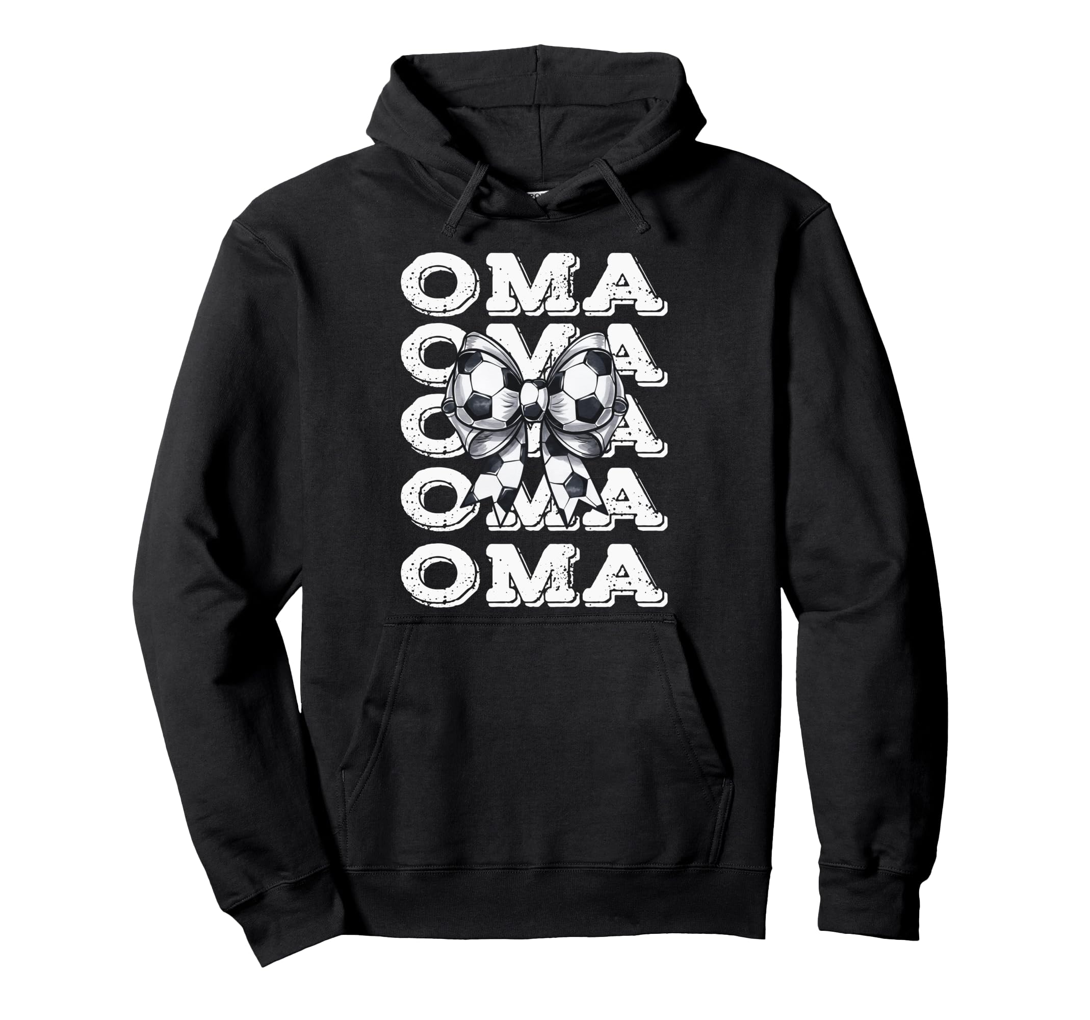 Coquette Soccer Oma Matching Family Bow Hoodie - Novelty Apparel for Adults