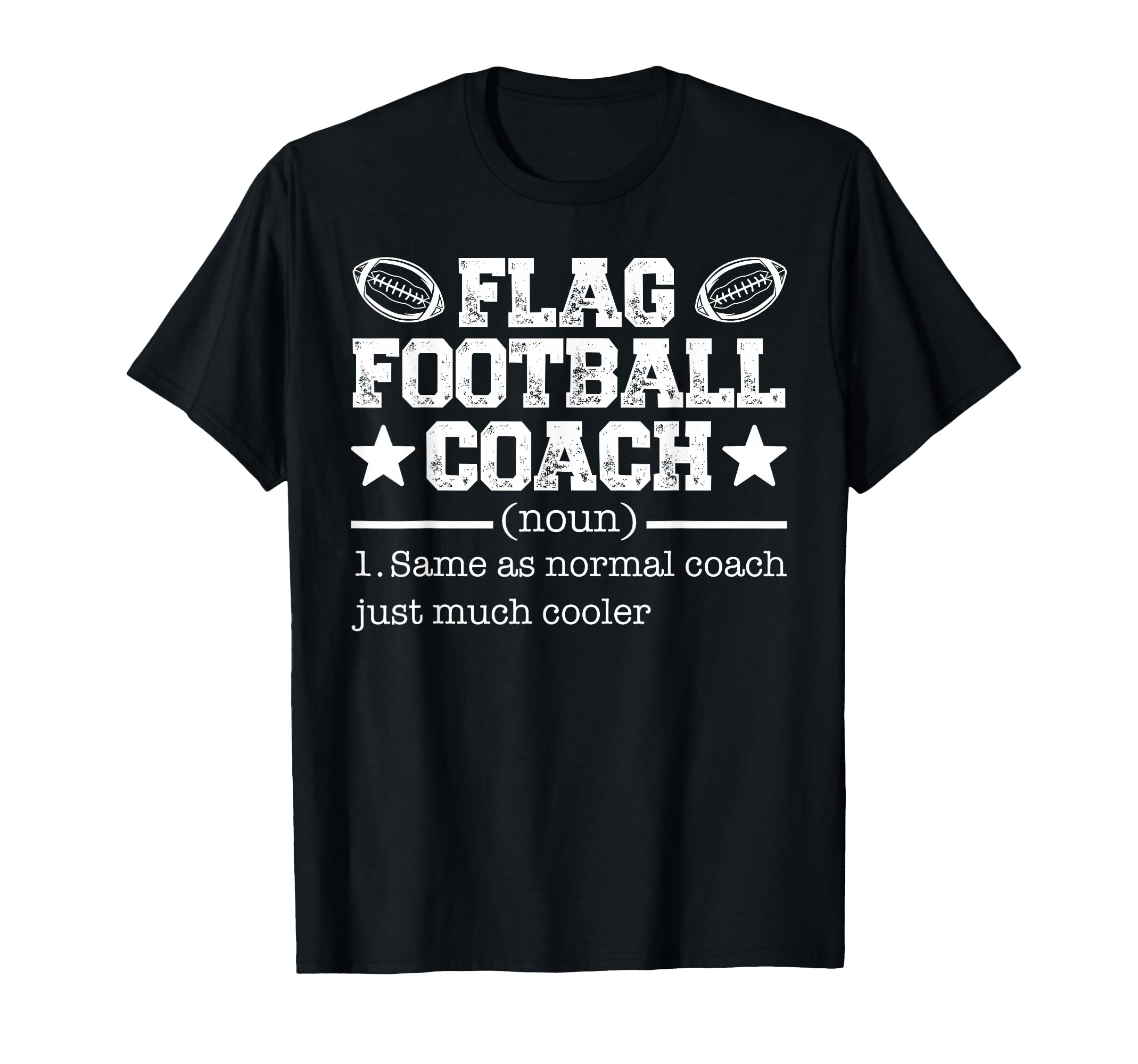 Flag Football Coach T-Shirt - Novelty Apparel Unisex
