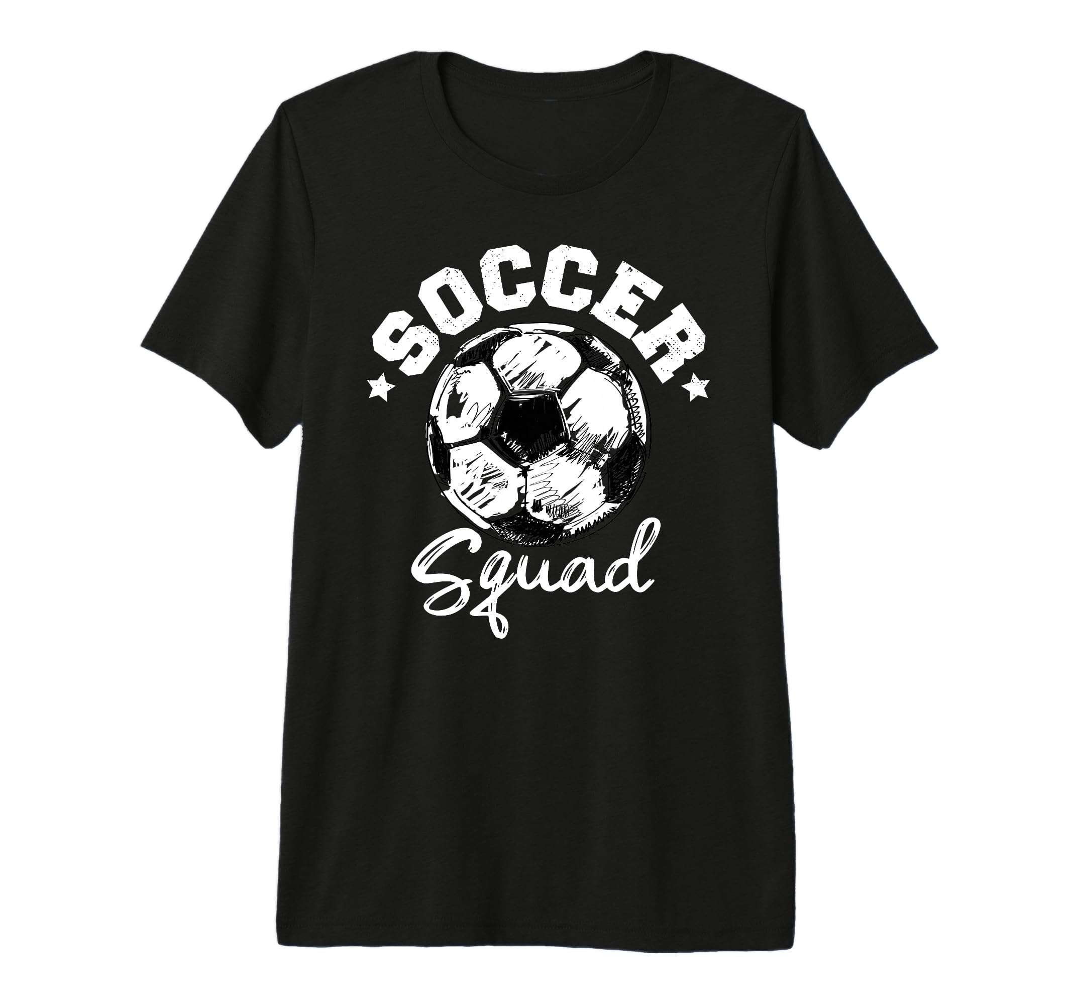 Soccer Squad Soccer Ball Distressed T-Shirt - Casual Everyday Wear Unisex